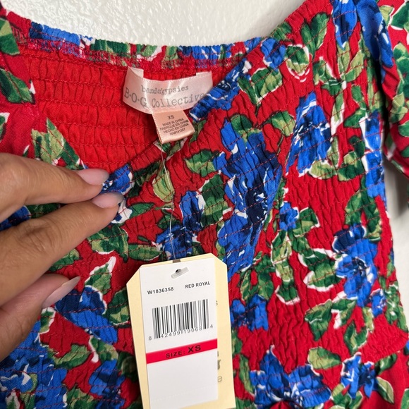 B.O.G. Collective Floral Smocked Mini Dress - Picture 3 of 5